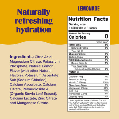 Ultima Replenisher Daily Electrolyte Powder Drink Mix – Sugar Free – Lemonade, 90 Servings – Hydration Powder with 6 Key Electrolytes and Trace Minerals – Keto Friendly, Vegan, Non-GMO