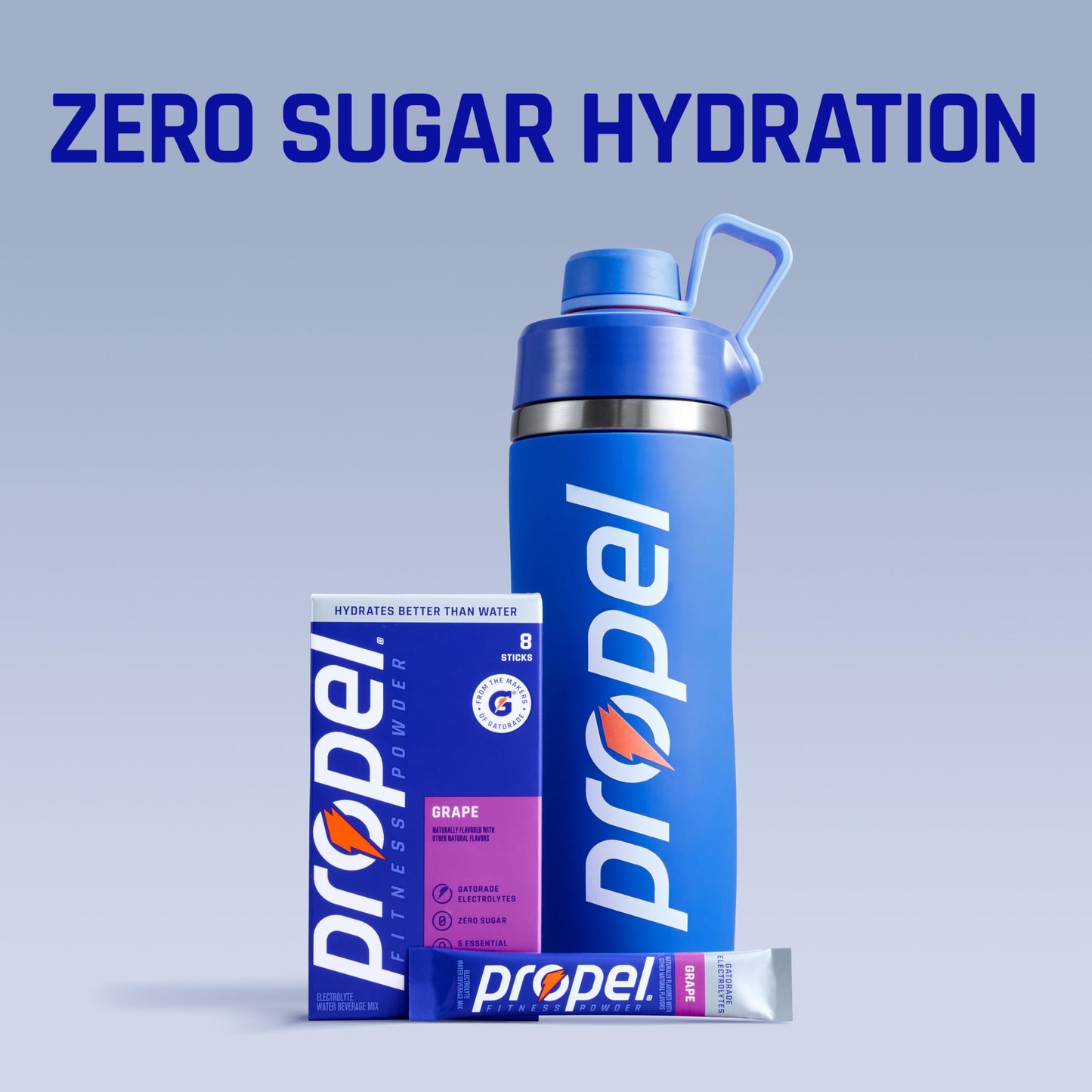 Propel Electrolyte Powder Drink Mix, 3 Flavor Variety Pack, (32 Servings), Zero Sugar, Enhanced Water Beverage, Gatorade Electrolytes, Vitamins, No Added Colors, No Artificial Flavors, Hydration