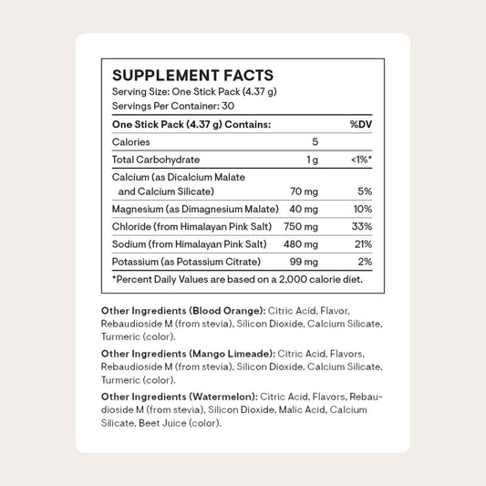 THORNE - Daily Electrolytes - Zero Sugar & Low-Calorie Electrolyte Powder Drink Mix - Flavors Derived from Natural Sources - NSF Certified for Sport - Variety - 30 Stick Packs