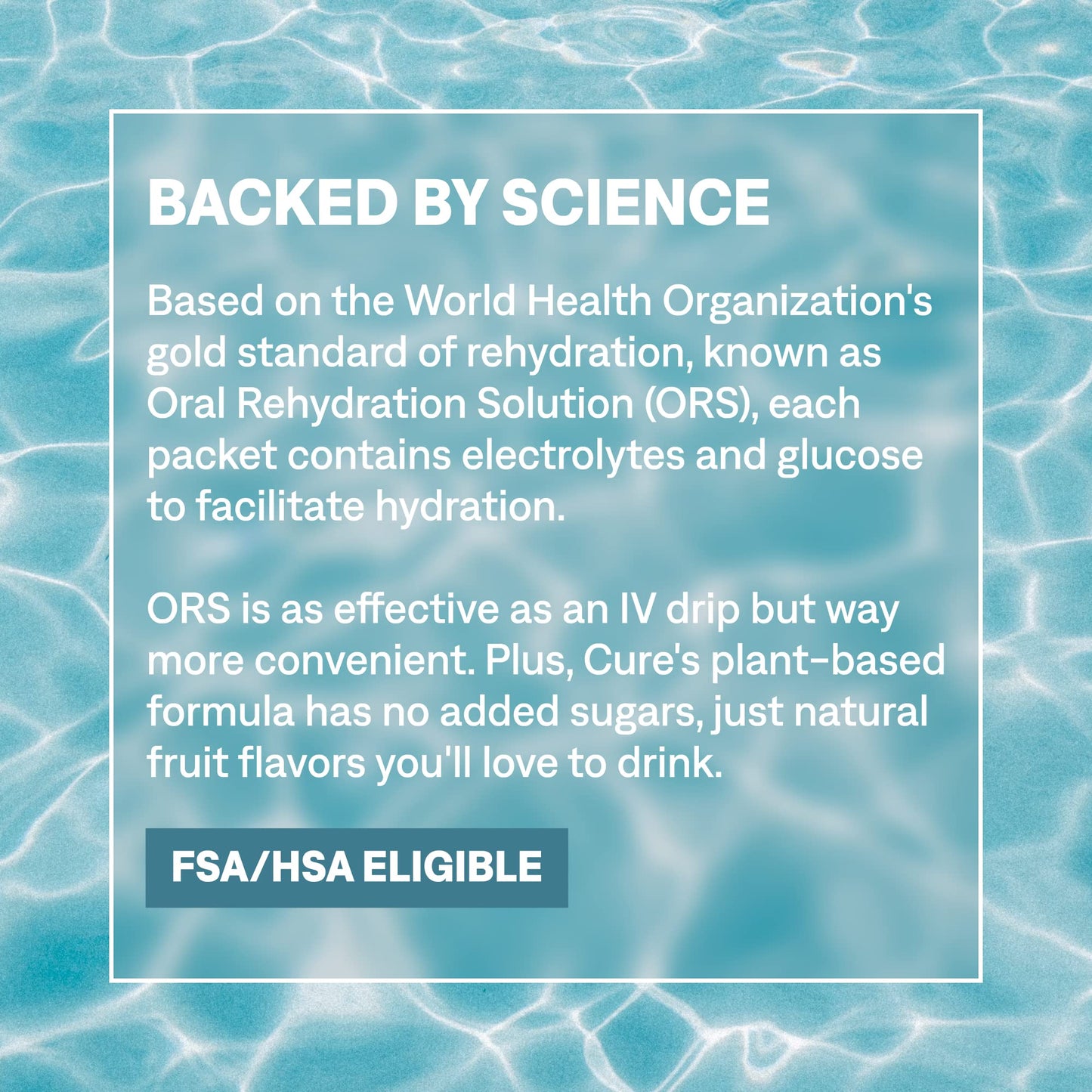 Cure Hydration | Plant-Based Electrolyte Drink Mix | No Added Sugar | FSA-HSA | Dehydration Relief Powder Made with Coconut Water | Non-GMO | Vegan | Pouch of 14 Packets - Berry Pomegranate